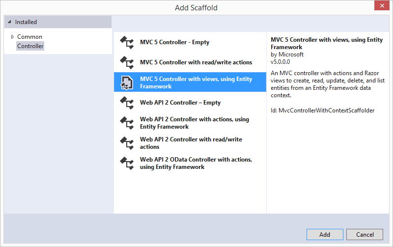 ASP .NET MVC5 - Controller